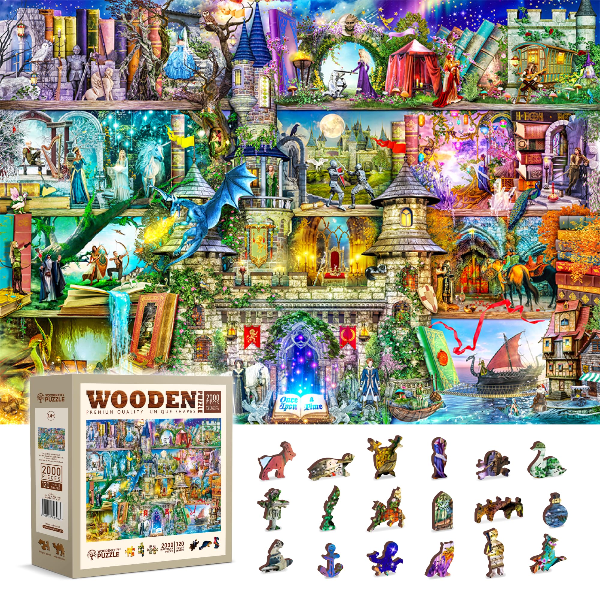 Wooden.City 2000 Piece Wooden Puzzle Once Upon A Fairytale - Magic