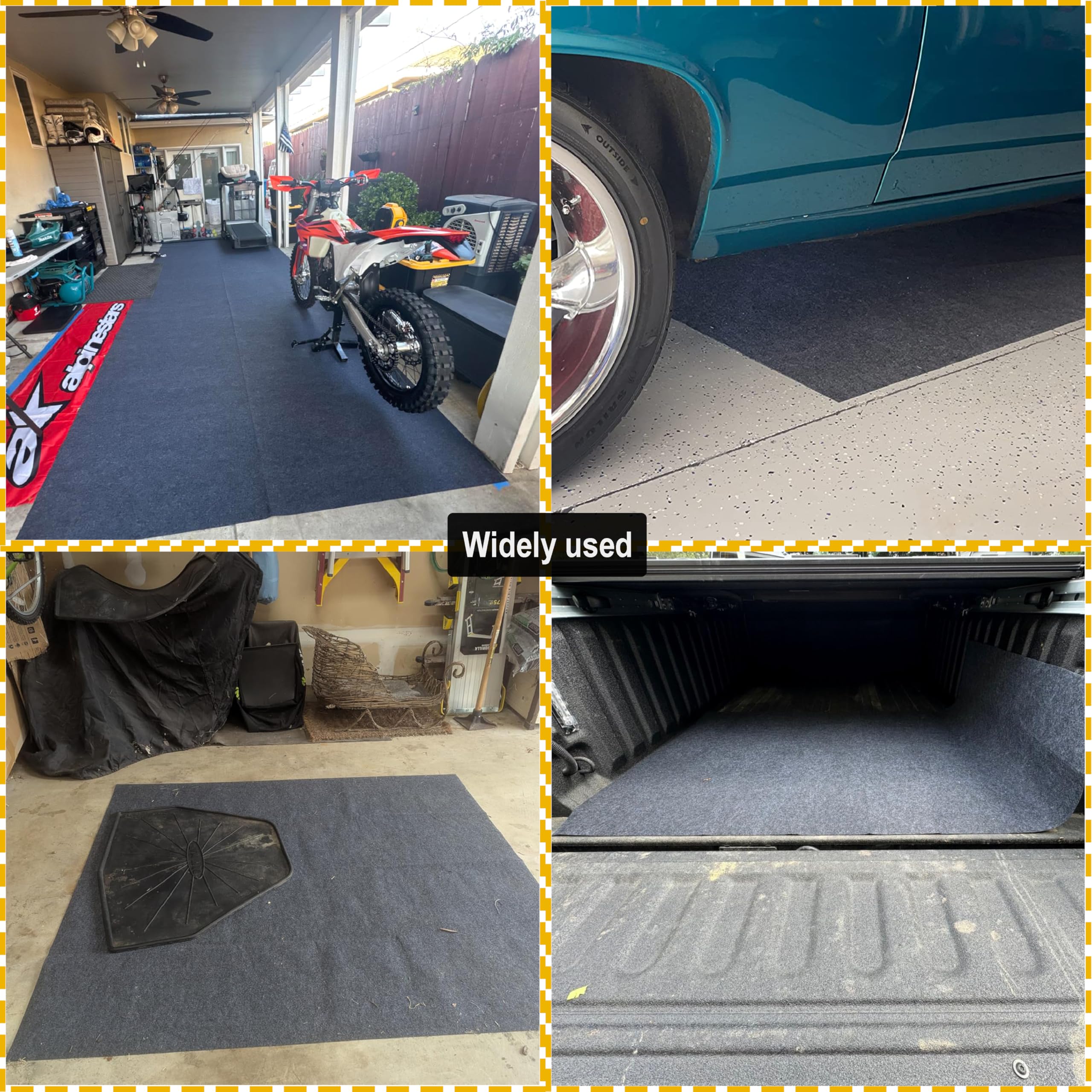 Oil Spill Mat 36x60 Garage Floor Mat for Under Car Motorcycle Premium Absorbent Oil Pad with Waterproof Backing — view 2
