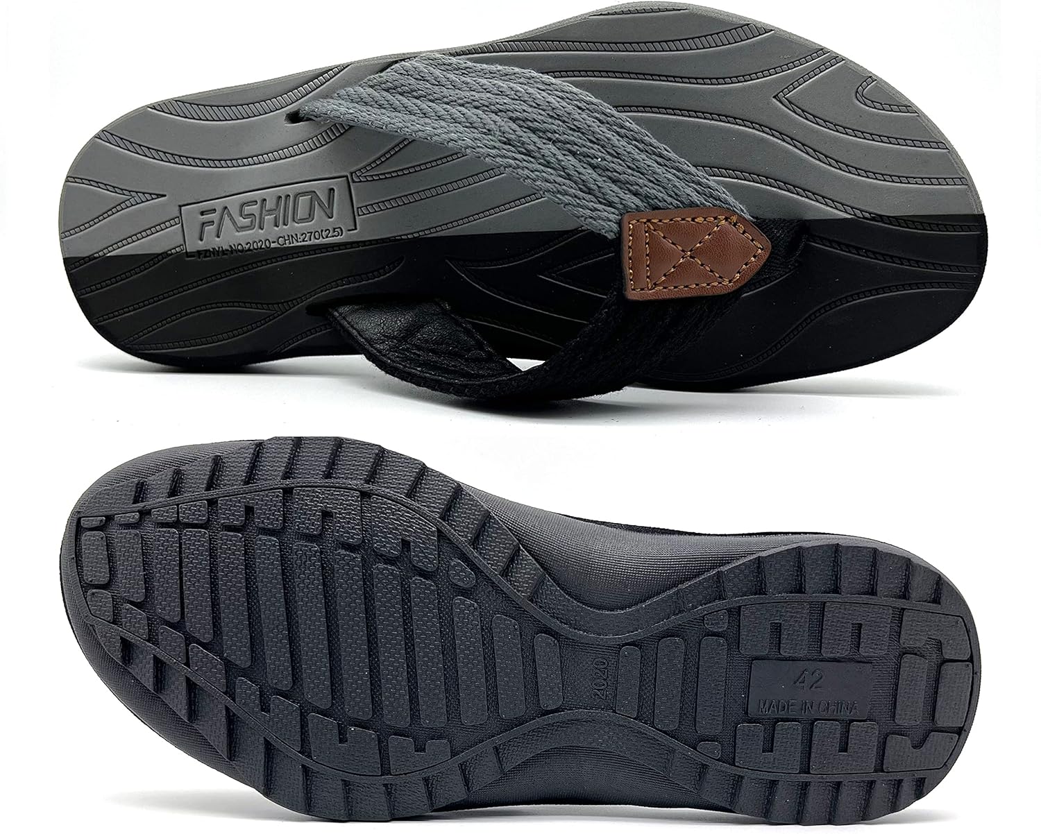 BEMGNAR Men's Flip Flops,Comfort Thong Sandals with Arch Support,Quick-Dry Non-Slip sliders for Outdoor Summer Beach - Image 3