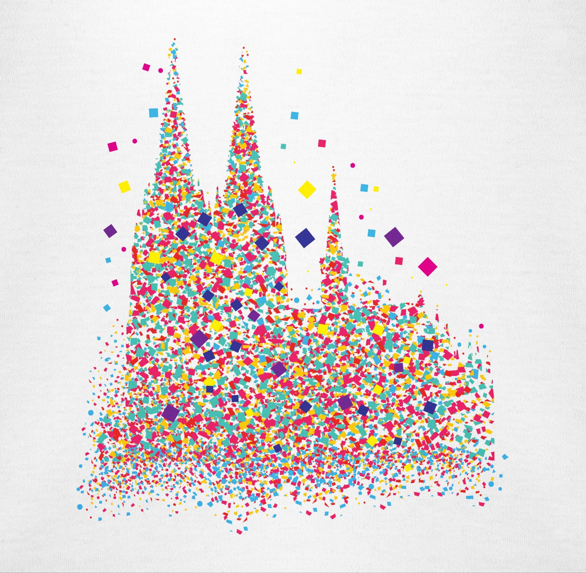 Shirtracer - Baby Body Kurzarm - & - Kölner Dom Konfetti I Karneval I Fasching