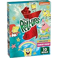 Vista 1 de Fruit Roll-Ups Snacks con sabor a frutas, sensación de fresa, 0.5 onzas, 10 unidades (paquete de 10)
