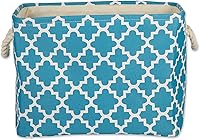 Vista 2 de DII Contenedor de poliéster con asas, contenedor de almacenamiento de celosía, mediano, azul tormenta