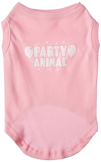 Mirage Pet Products Party Animal Screen Print Shirt Light Pink Lg (14)
