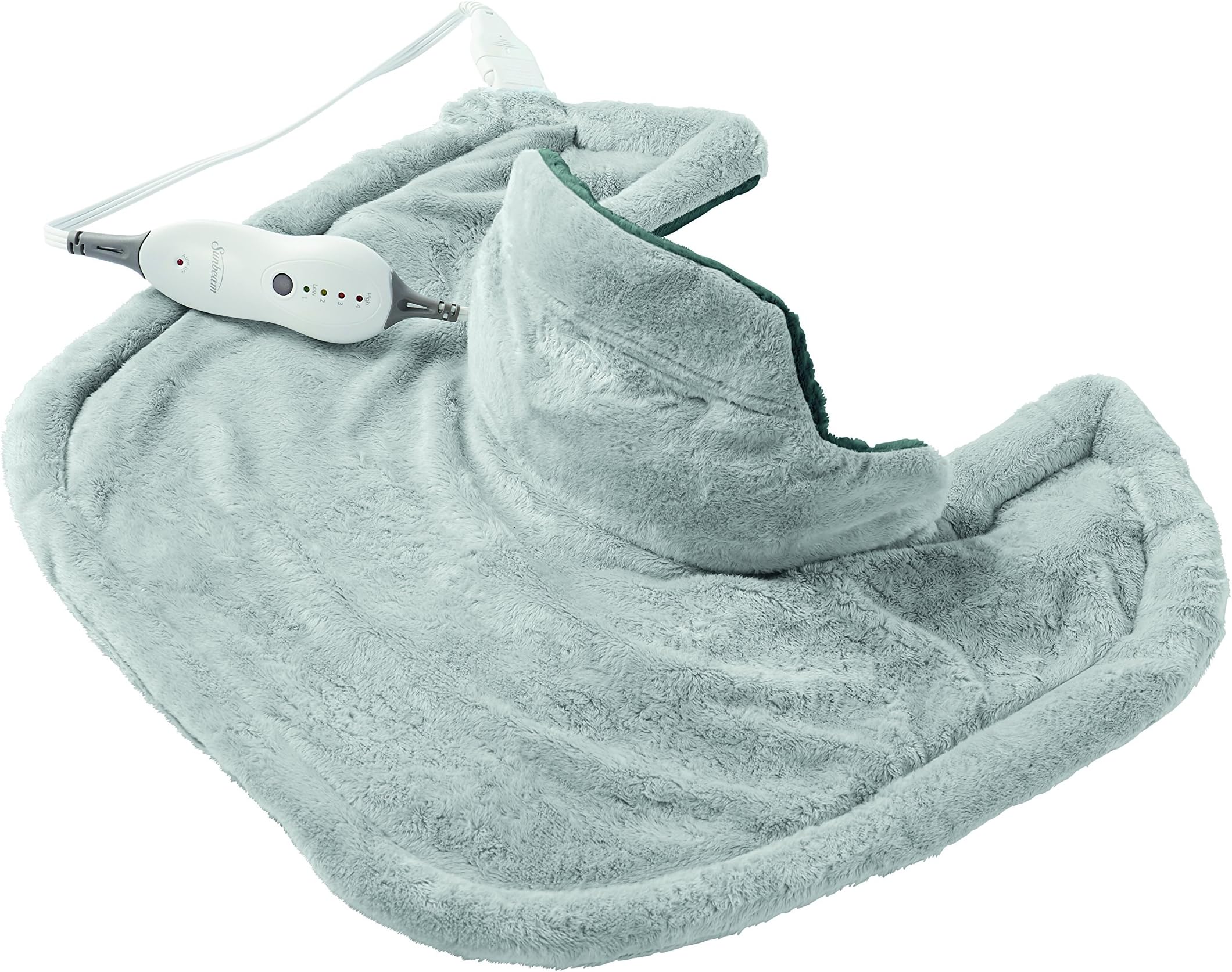 Sunbeam Heating Pad for Neck & Shoulder Pain Relief | Standard Size Renue, 4 Heat Settings with Auto Shutoff | Light Blue, 22 Inch x 19 Inch