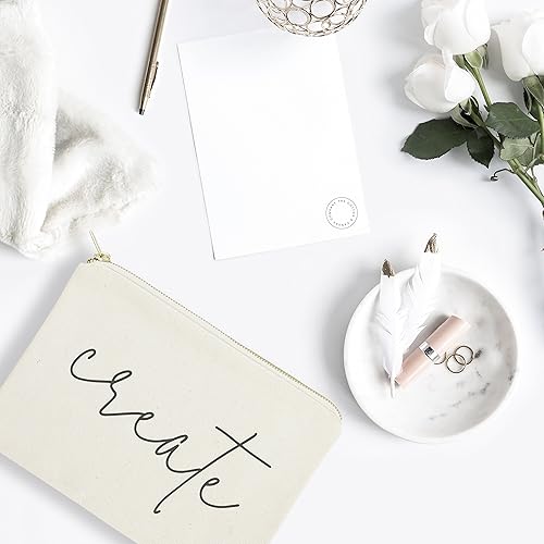 Miniatura 7 de The Cotton & Canvas Co. Bolsa cosmetiquera y bolsa de viaje para maquillaje., BELIEVE), unknown