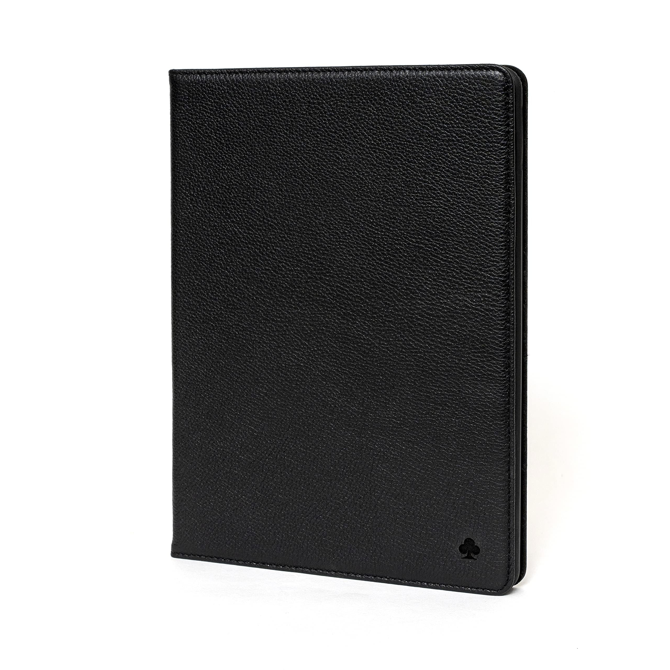 Porter Riley – Lederhülle kompatibel mit iPad Air 13" M4 (2026), M3 (2025) & M2 (2024). Hochwertiges Echtleder Standcase/Cover/Flip (Reines Schwarz)