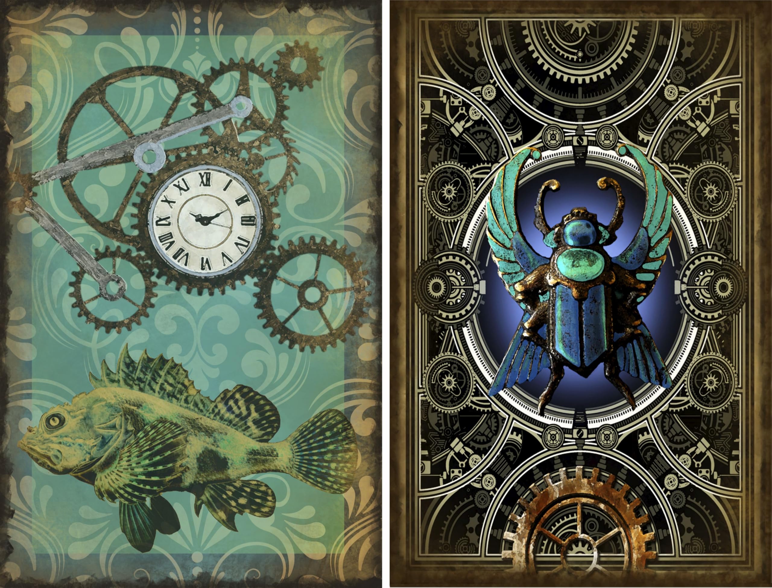 Steampunk Bugs Reispapier, 20,3 x 26,7 cm (A4), 6 Stück, 6 einzigartige Designs, vielseitige Decoupage-Designs für Kunstprojekte und Bastelarbeiten CRAFT KREATIVELY