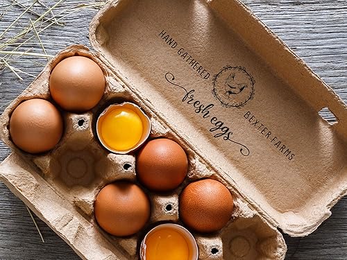 Miniatura 5 de Stamp by Me | Egg Cartons Stamp | Personalized Eggs Carton Stamps | Chicken Eggs Stamper | Custom Wooden Rubber Stamp | Self-Inking Labels | Farm