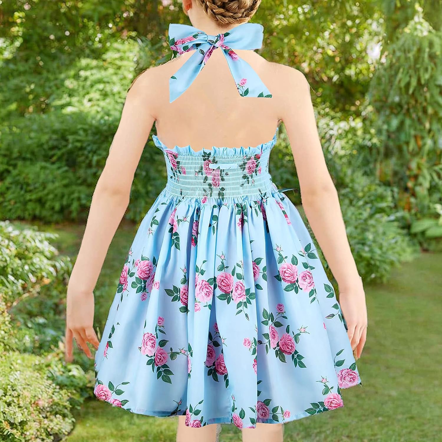 Girls' 2T-12 Vintage Floral Print Casual Sundress Cotton Spring Summer Autumn Dress Easter Clothes - Image 9