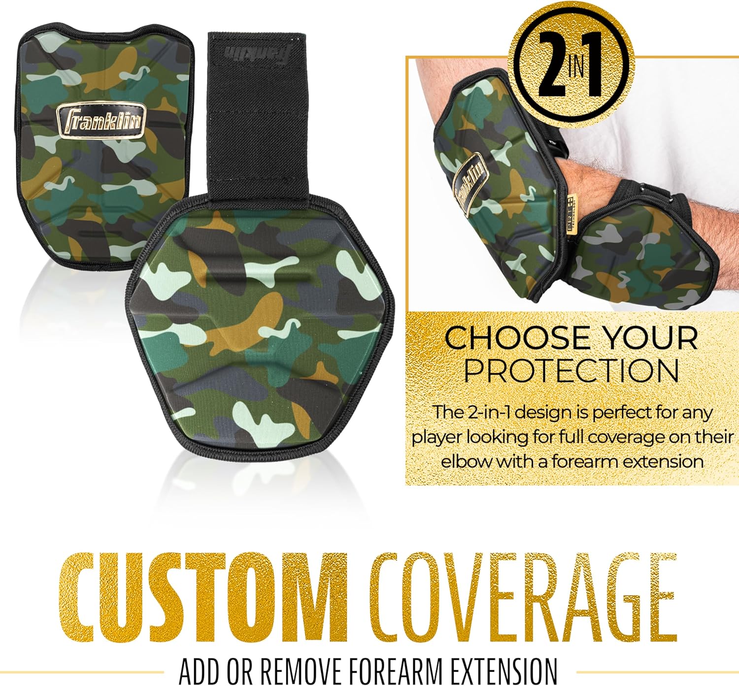 Franklin Sports Baseball Elbow Guard - PRT Series Adult and Youth Baseball + Softball Elbow Shield for Batting