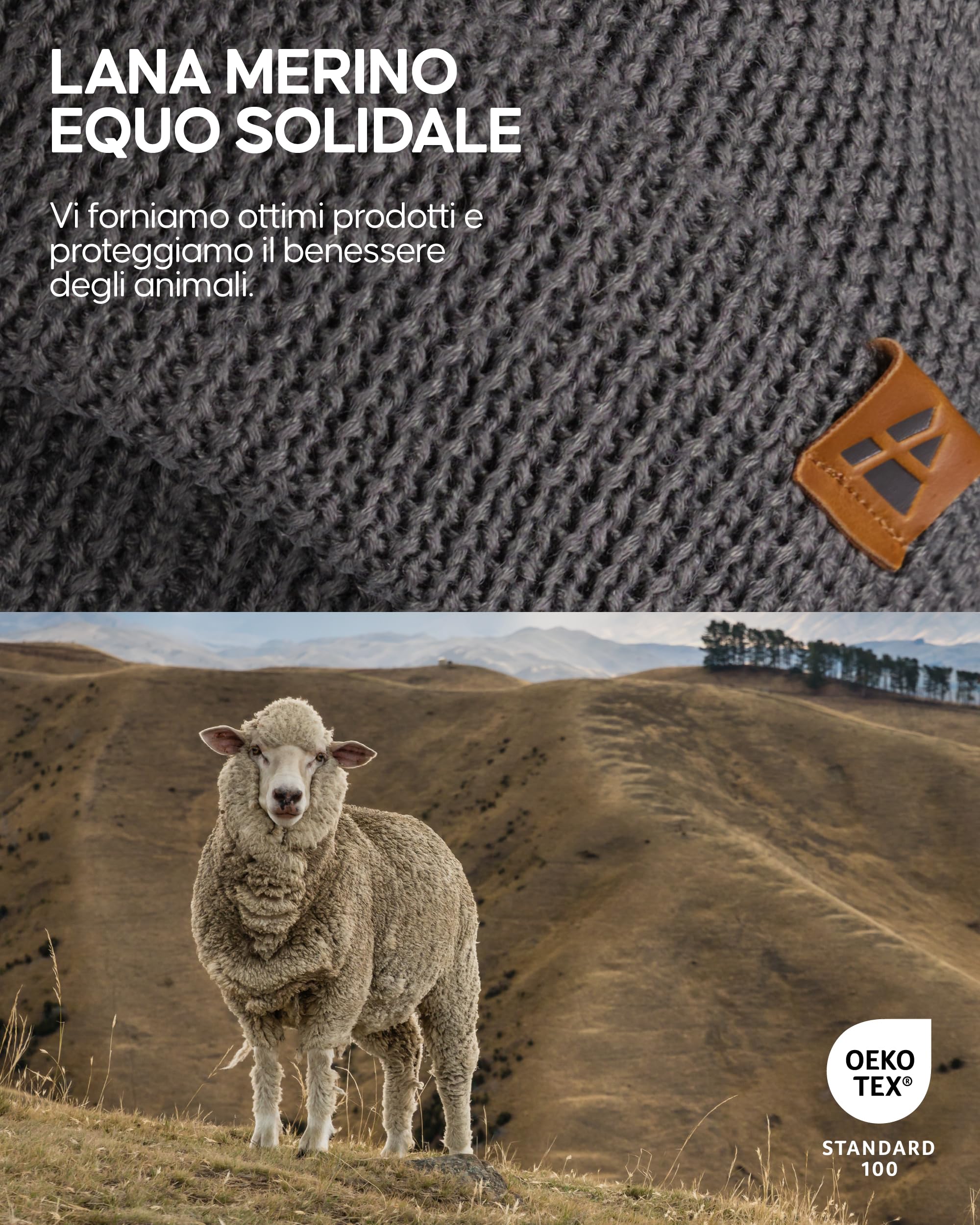 DANISH ENDURANCE Cappello Lana Merino, Berretto Beanie in Maglia Termica, da Uomo e Donna