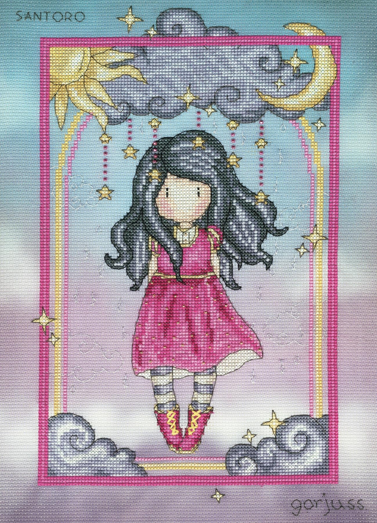 Bothy Threads Counted Cross Stitch kit - Little Storm Cloud by Gorjuss