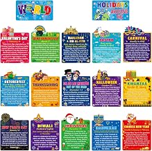 Winter Bulletin Board Decorations Holiday Poster from Around the World Kindergarten Wall Decor Social Education Poster Decor Homeschooling Supplies Homeschool Classroom Kids Learning Posters For Wall