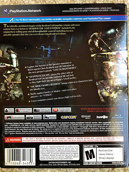 Resident Evil 5: Gold Ps3