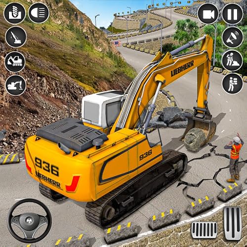 Schwere Baumaschinen Sand Bagger Kran Simulator