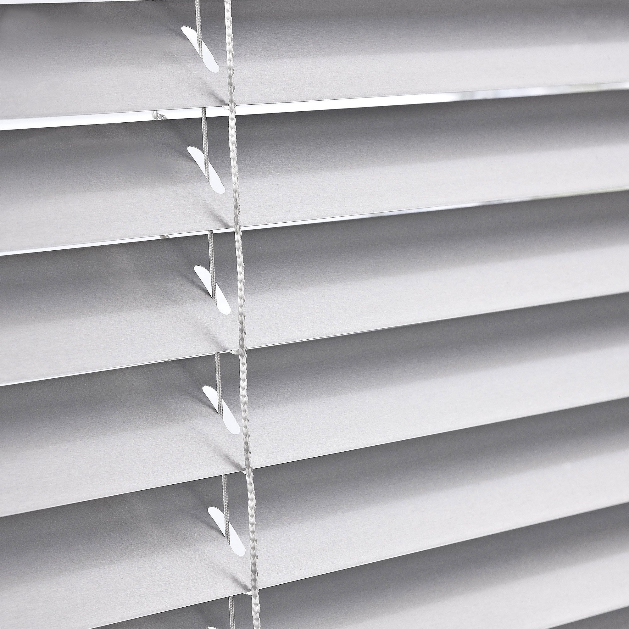 Klemmfix Alu Jalousie Silber verspannt - Breite 50 bis 90 cm - Höhe 130cm - Tür Fenster Rollo Jalousette Aluminium Fensterjalousie Lamellen Metall (60 x 130 cm)