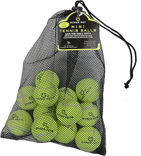 Hyper Pet Mini pelotas de tenis para perros Paquete de 12 (pelota de perro juguetes para perros para ejercicio, búsqueda y Hyper Pet K9 Mini Kannon