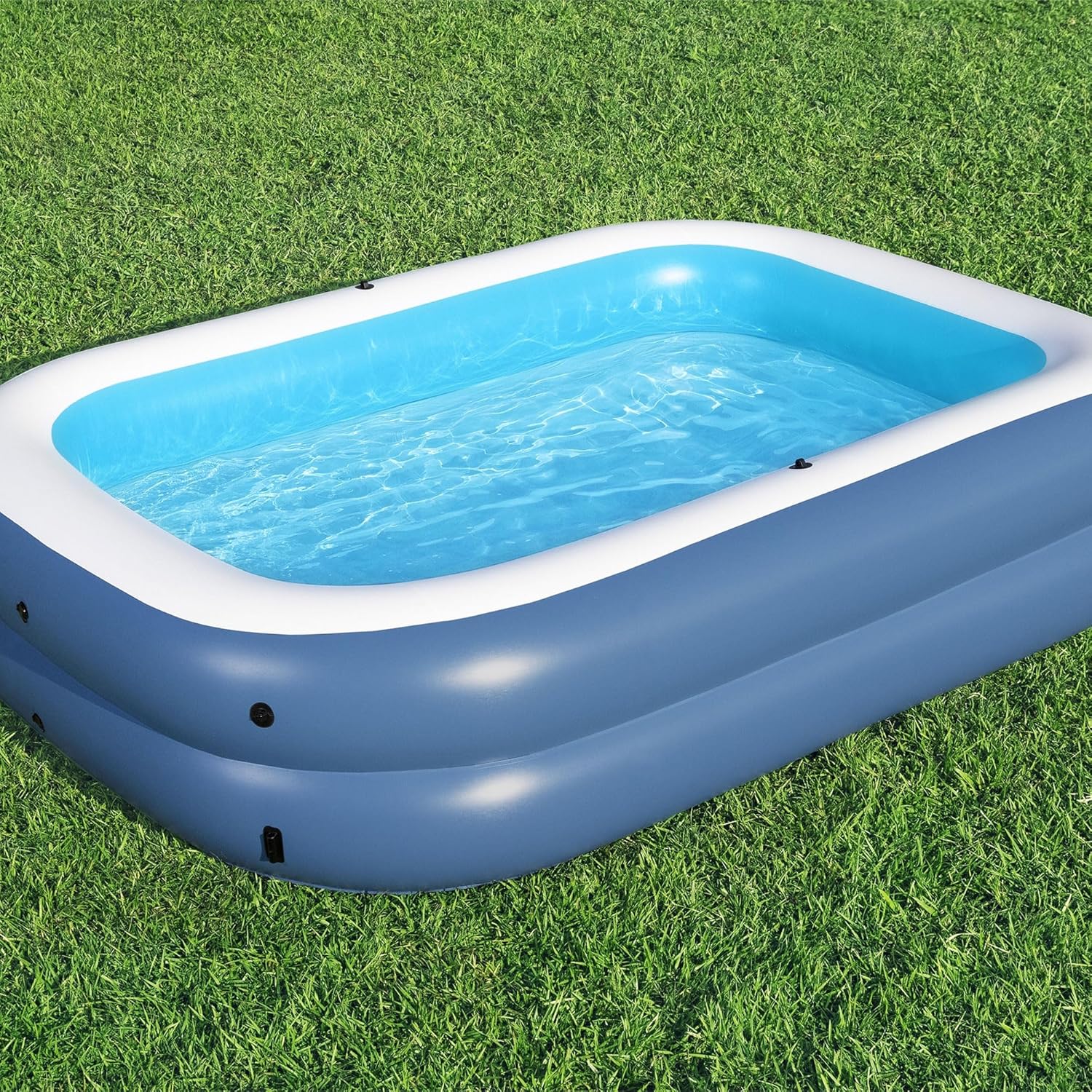H2OGO! 8 Foot 4 Inch x 70 Inch Summer Bliss Shaded Inflatable Family Pool for Kids Ages 6 Above