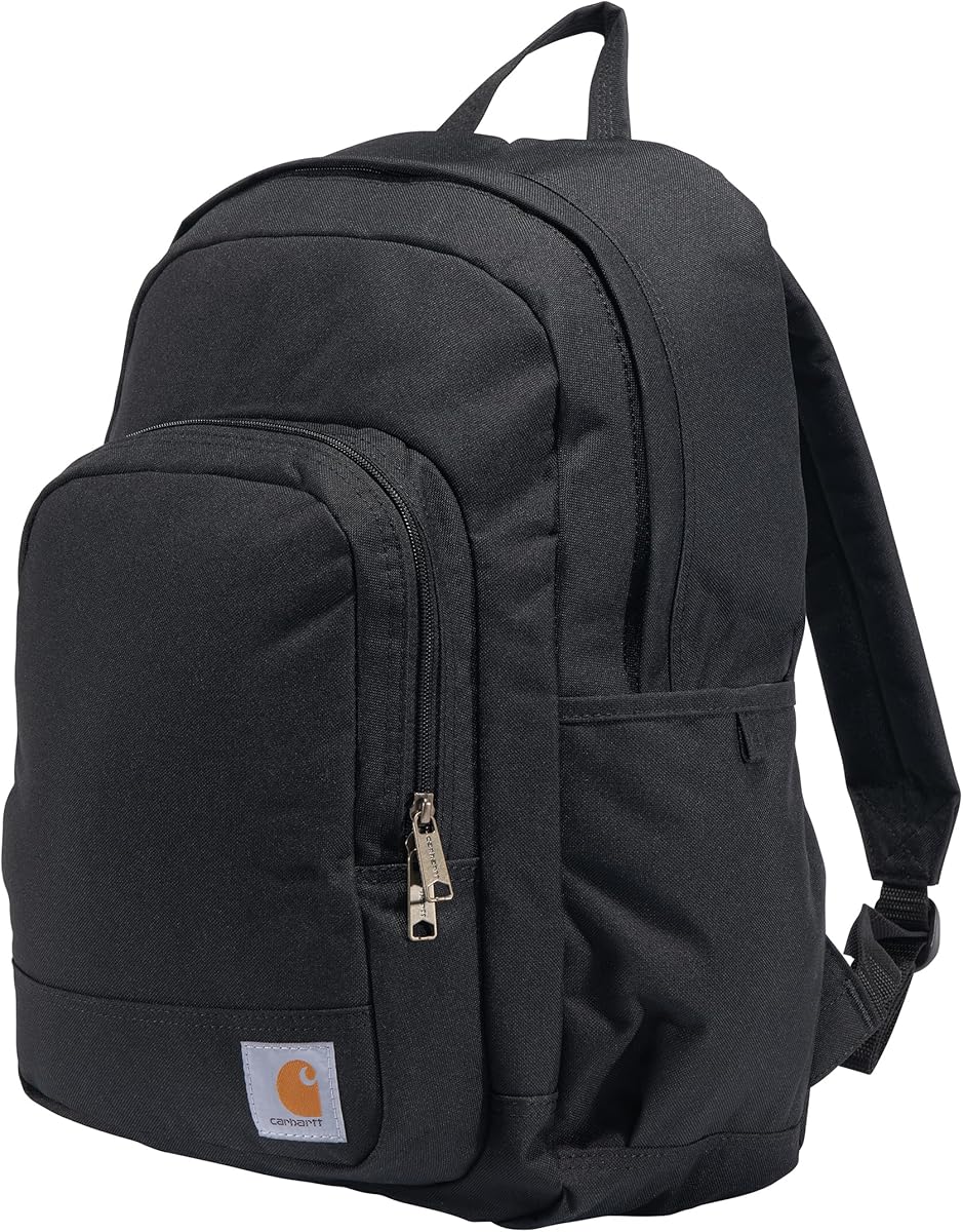 Carhartt 25L Classic Laptop Backpack, Durable Water-Resistant Pack W/ 15" Laptop Sleeve and Multiple Organizational Compartments, PFAS Free, Black : Electronics