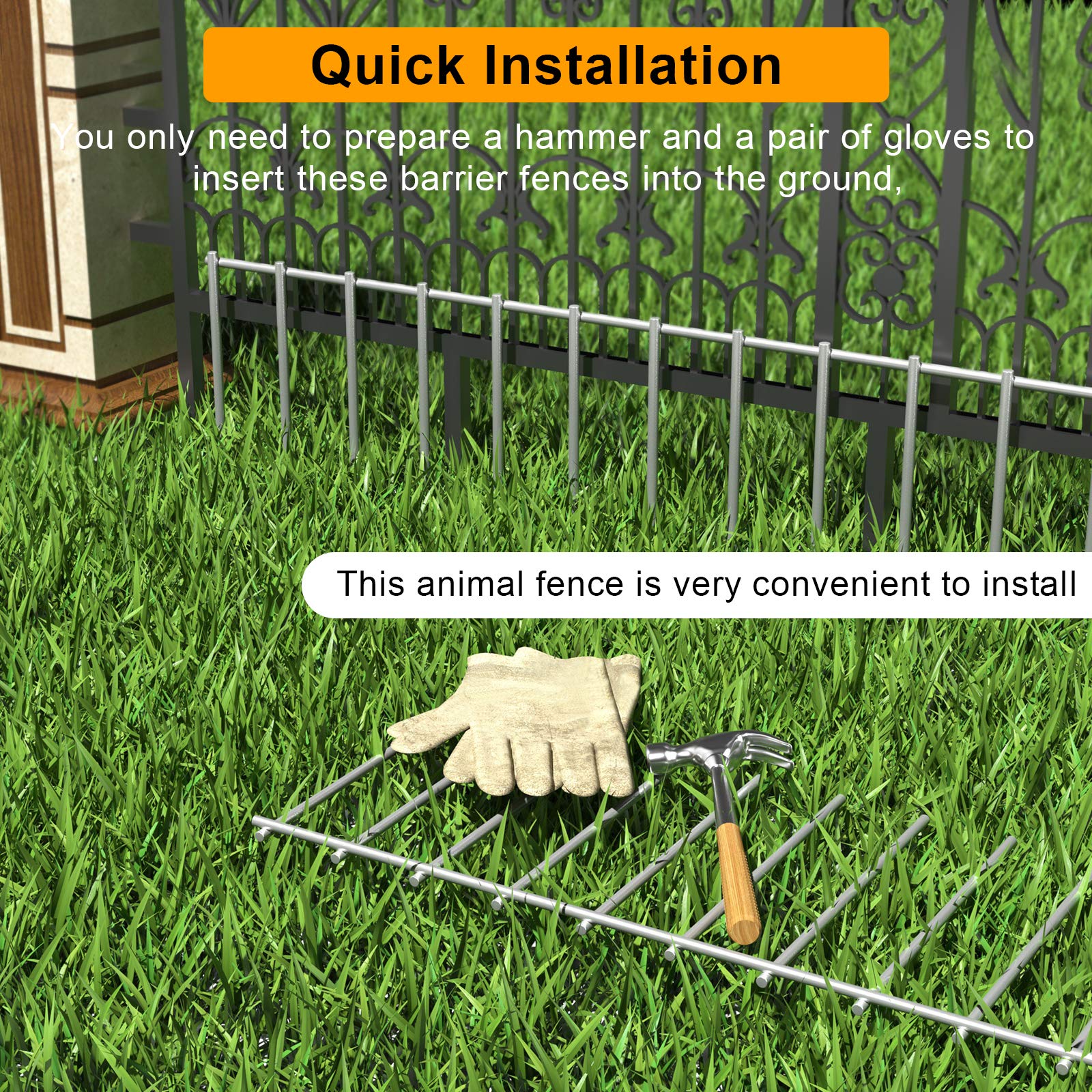 Buy Dig Protection Animal Barrier Fence with 2 inch Spike Spacing Underground Decorative Garden