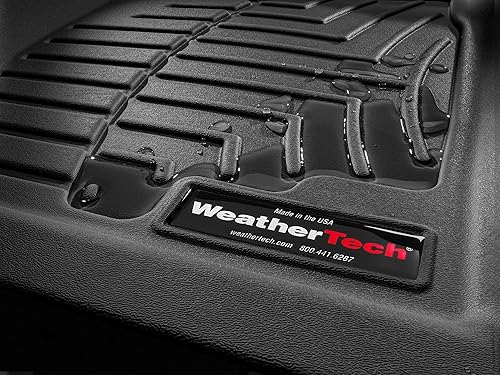 Miniatura 5 de WeatherTech Revestimientos de suelo de ajuste personalizado para Ford Super Duty - 1 fila (OTH) y segunda fila (4410321-4410123), negro