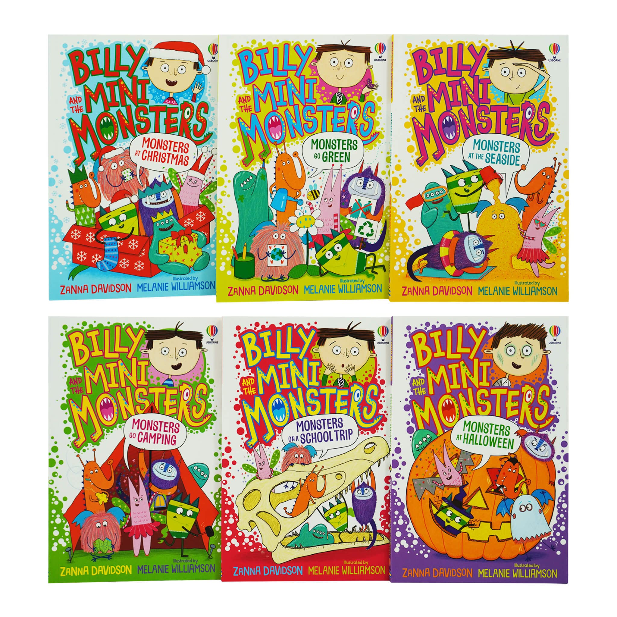 Billy and the Mini Monsters Series 2 (7-12) Collection 6 Books (Monsters at Halloween,Monsters on a School Trip, Monsters Go Camping,Monsters at the Seaside, Monsters Go Green & Monsters at Christmas)