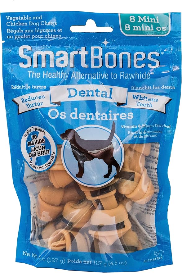 SmartBones Dental Mini Bones 8ct, 4.5oz, 127g Amazon.ca Pet Supplies