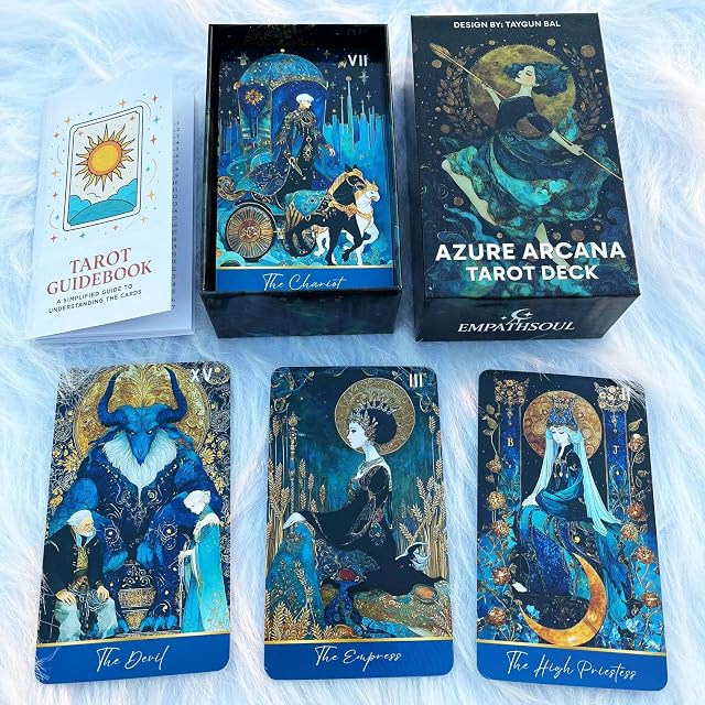 Foto 4 de 8 de Baraja de Tarot Azure Arcana, 78 Cartas de Tarot con guía General