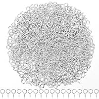 Vista 8 de AUGSUN Tornillos de ojo, 300 piezas de 0.63 pulgadas, ojales de tornillo resistentes, pernos de ojo, ganchos de tornillo, anillos de tornillo