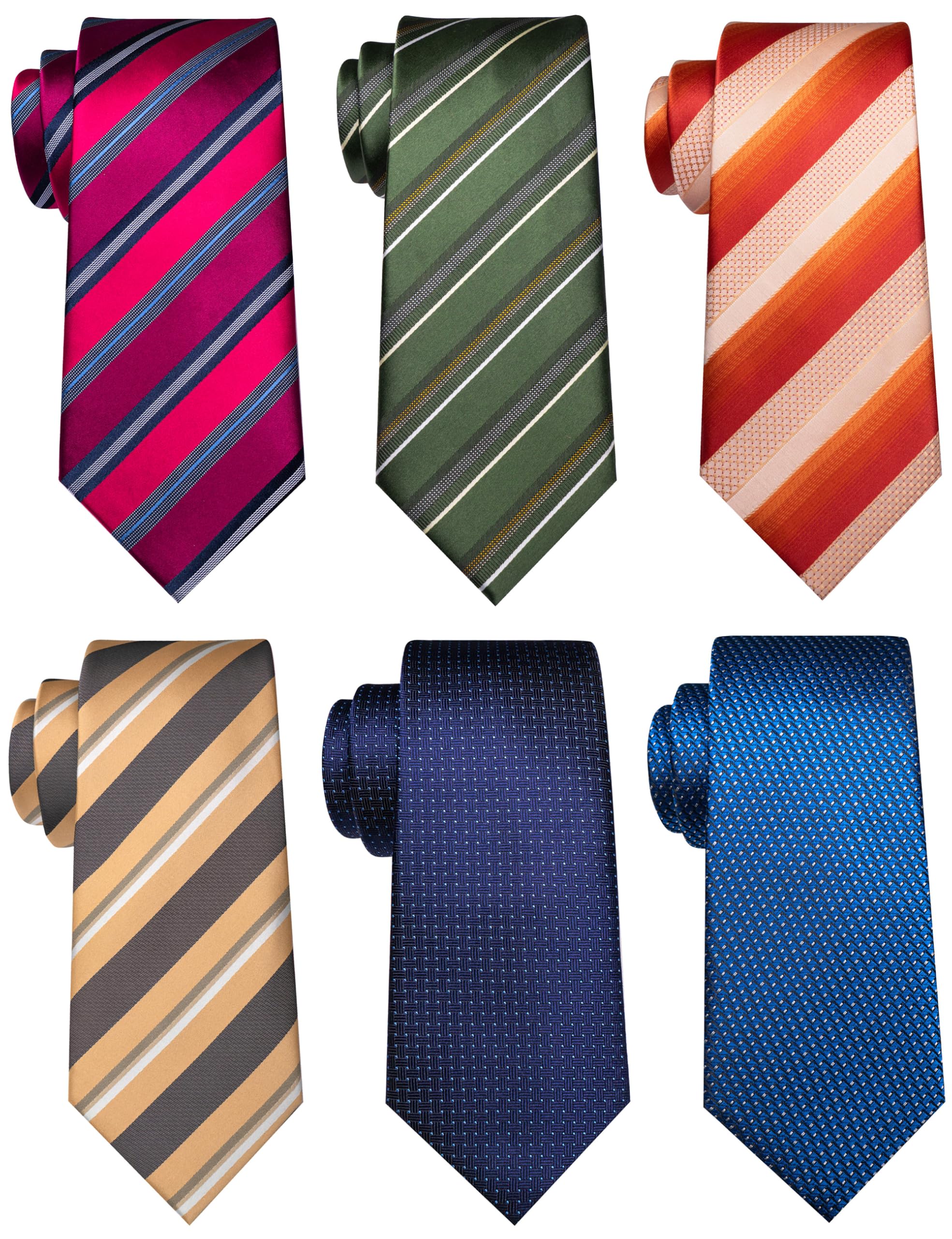 JEMYGINSMens Tie Casual Business Necktie 6PCS Set