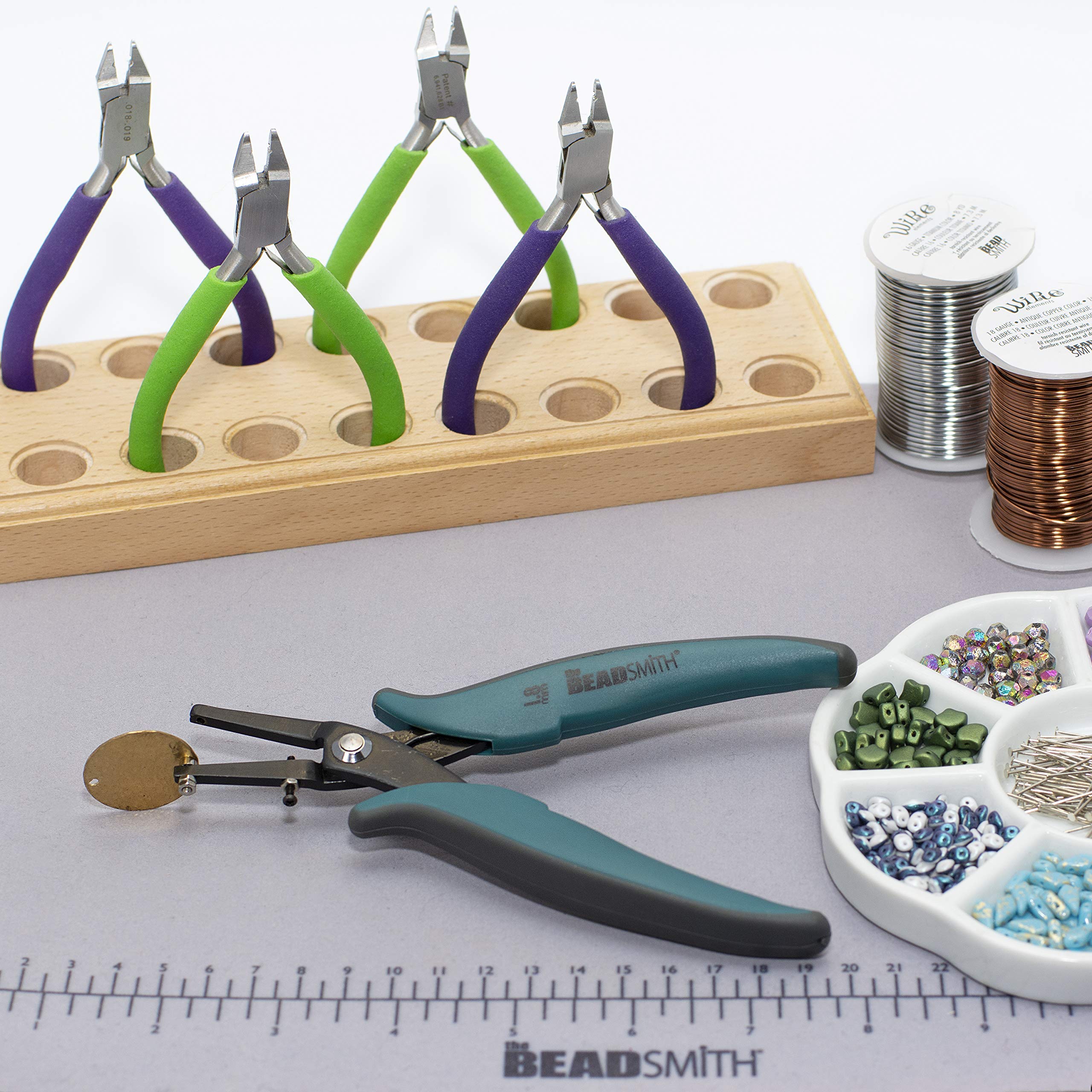 Image secondaire de Beadsmith PLHP-18 en métal Trou Pinces Punch avec Garde Jauge et remplacement Pin-1.8mm -1 - 14 pouces