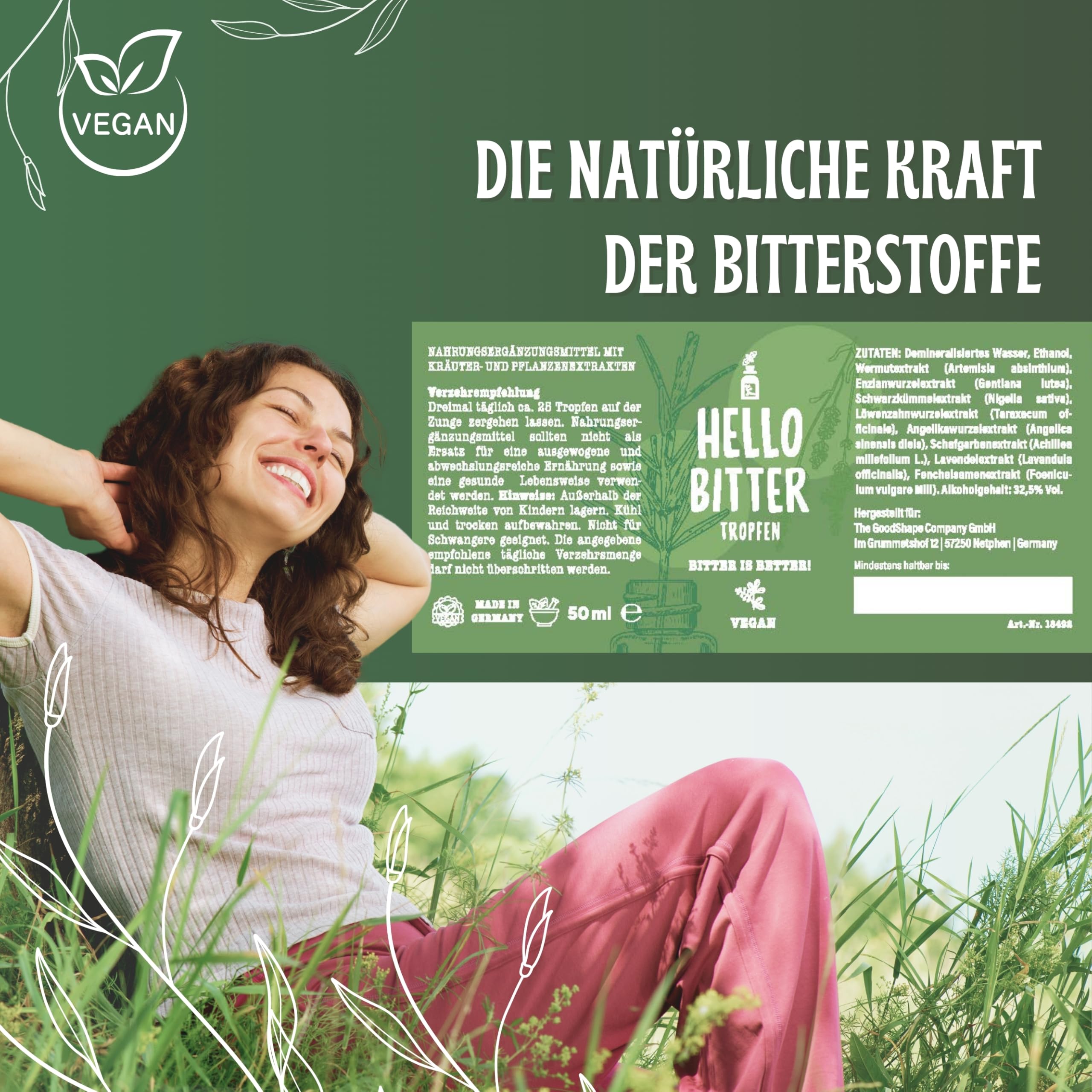 HelloBitter® - Bittertropfen Set 3x 50ml nach Hildegard von Bingen - Bitterkräuter/Bitterstoffe Tropfen vegan - hohe Bioverfügbarkeit, Laborgeprüft, hochdosiert, flüssig