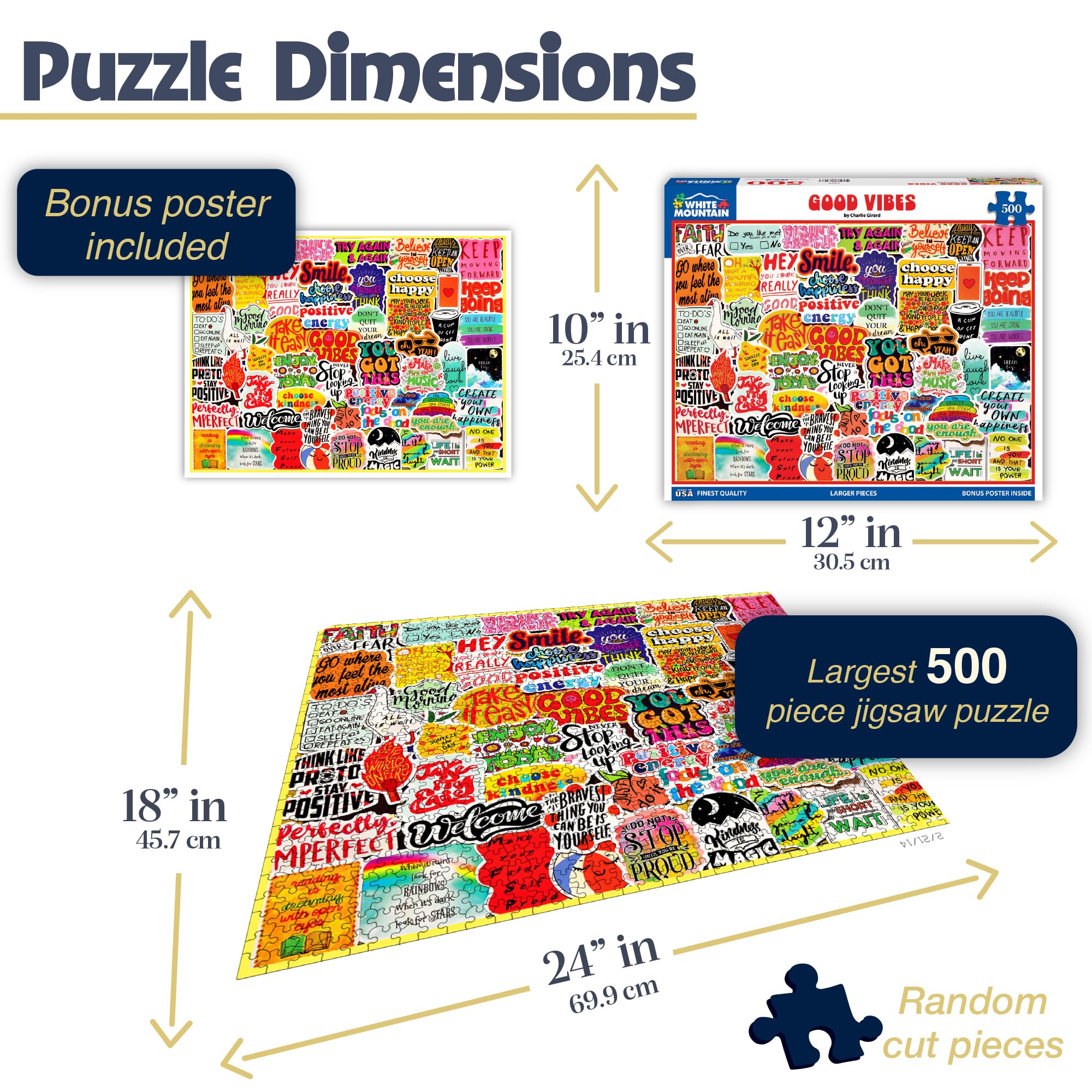 Amazon.com: White Mountain 500 Piece Jigsaw Puzzle Retro Nostalgic