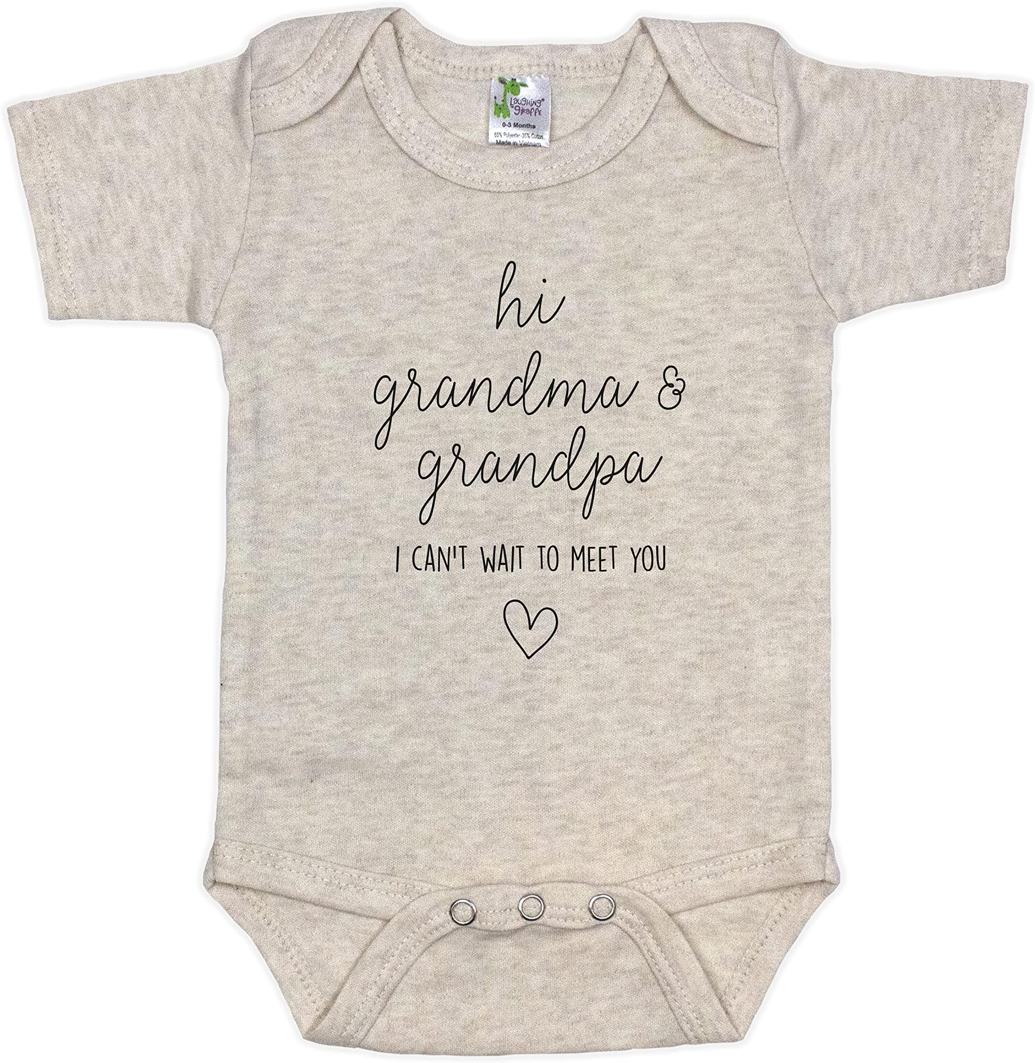 Hi Grandma & Grandpa I Can't Wait To Meet You Pregnancy Announcement Infant Bodysuit