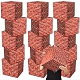 Mototo 16 PCS Brick Party Boxes Paper Cardboard Building Blocks 11.8