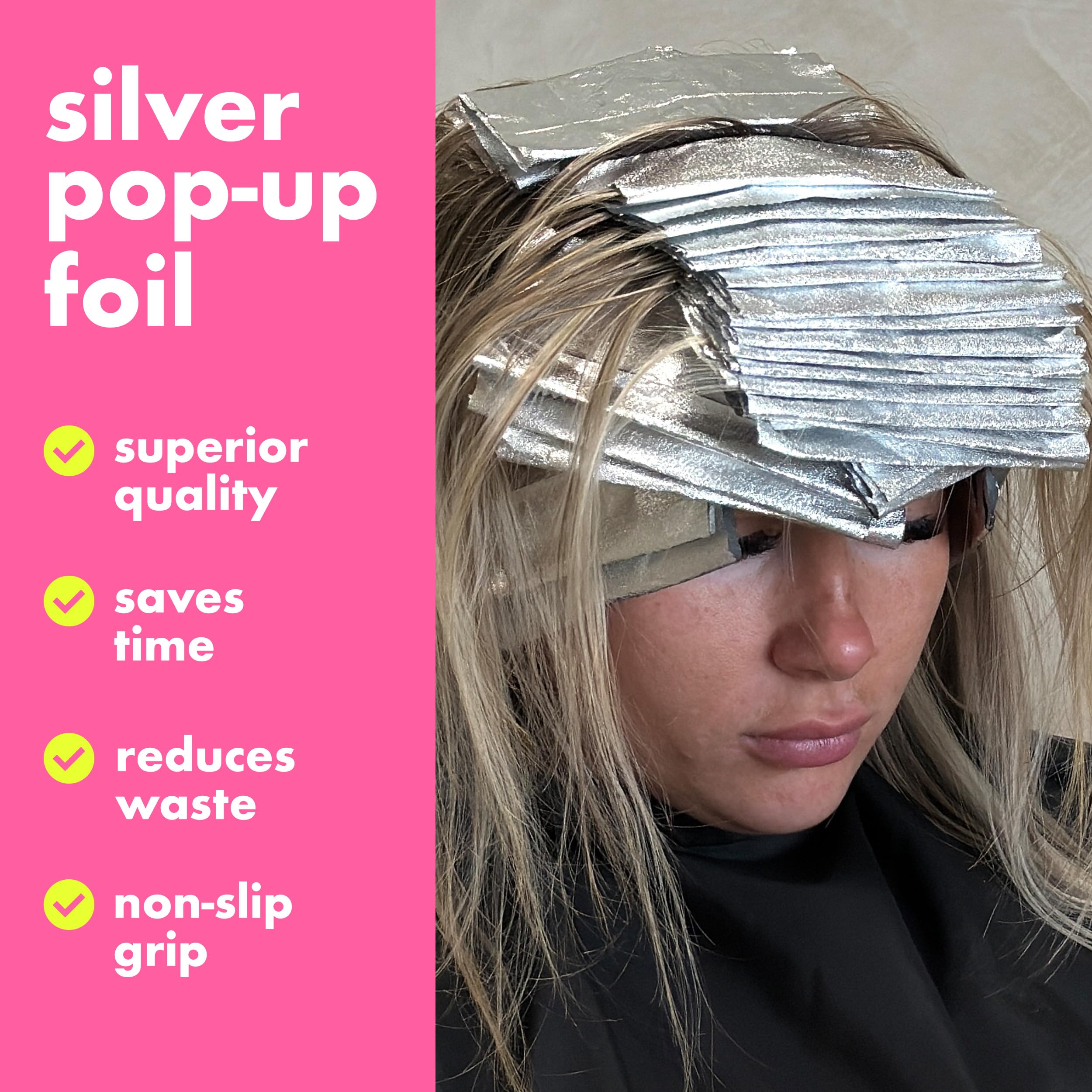 Colortrak Embossed Silver Aluminum Foil Sheets for Hair Coloring