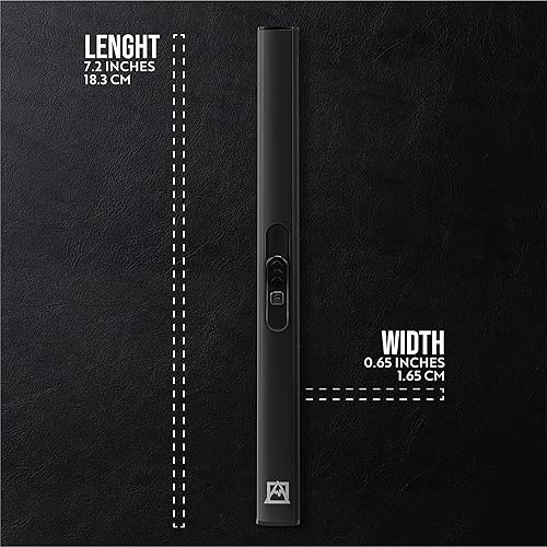 Miniatura 6 de Avalanche Encendedor de arco delgado de alcance extra eléctrico  Encendedor recargable sin combustible con USB para uso en interiores y exteriores