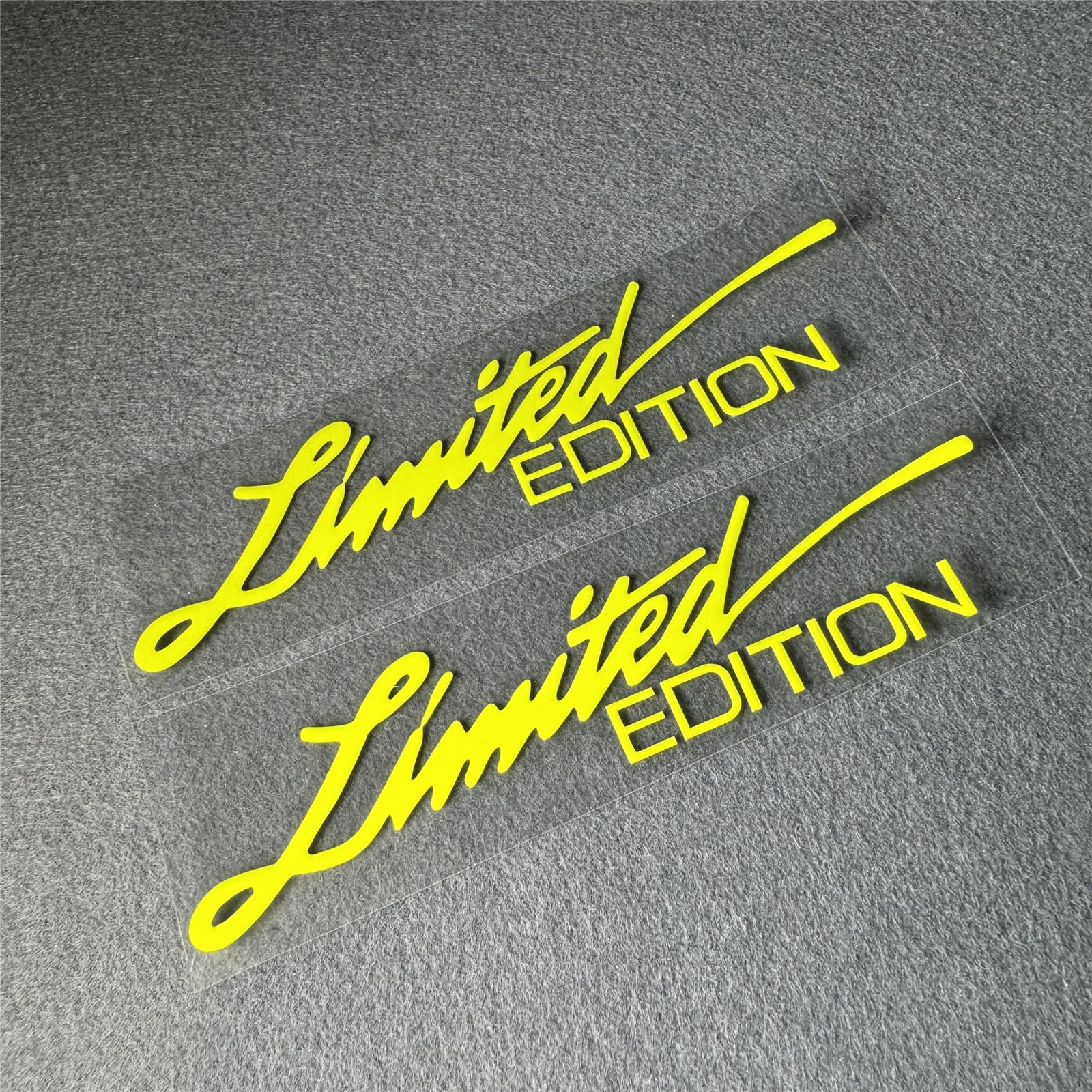 2X Car Styling Vinyl Graphic Decals for Limited Edition Truck Body Auto Rear Front Windshield Window Sticker 160x38mm (Fluorescent Yellow)