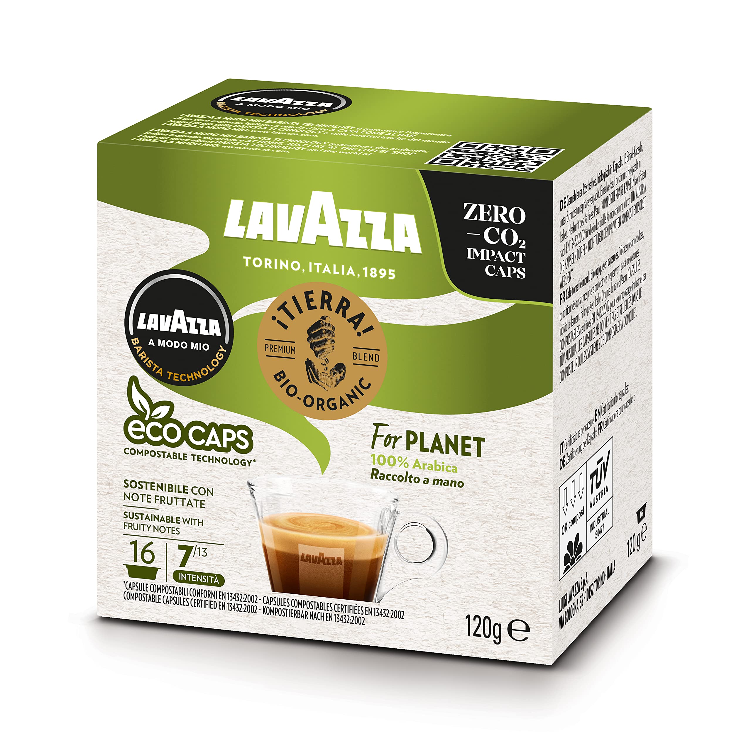 LavazzaA Modo Mio Tierra Bio for Planet 16 ECO CAPS Coffee Capsules (2)