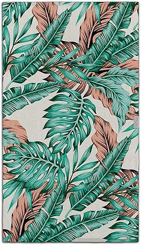 LEUS Toalla de playa ecológica  100% algodón certificado de origen sostenible, suave, súper absorbente, secado rápido, para playa, piscina, natación