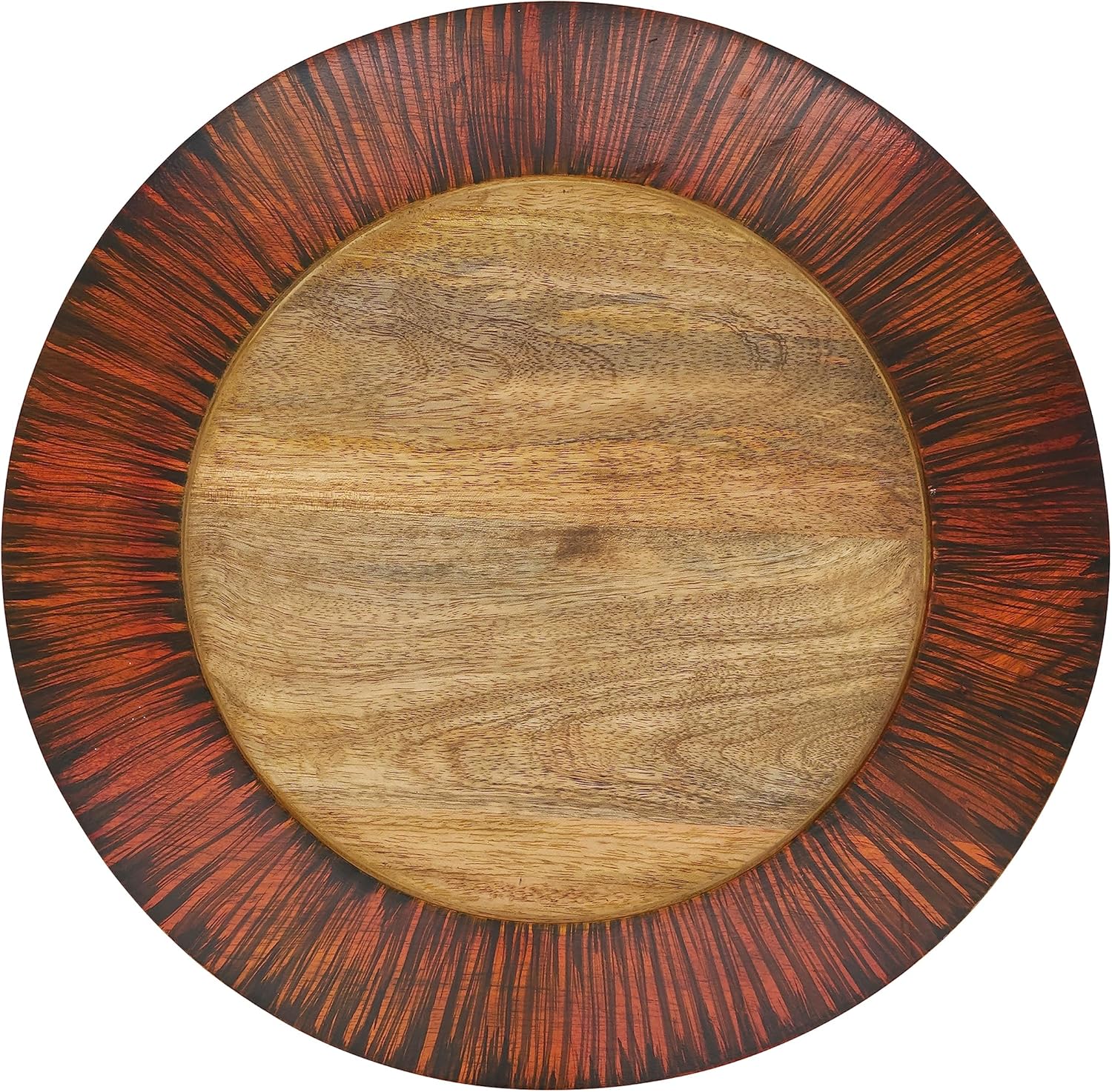 Earthy Wood Grain Charger Plate (Set of 4)