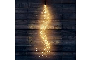 10 Strands 200 LED Waterfall Fairy Lights, Plug in String Lights for...