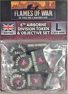 Flames of War 6th Airborne Tokens (x20) & Objectives (x2)