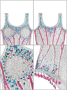 Amazon.com: Sinkawa Jackets Sequin Bodysuit Swimsuit Sparkle