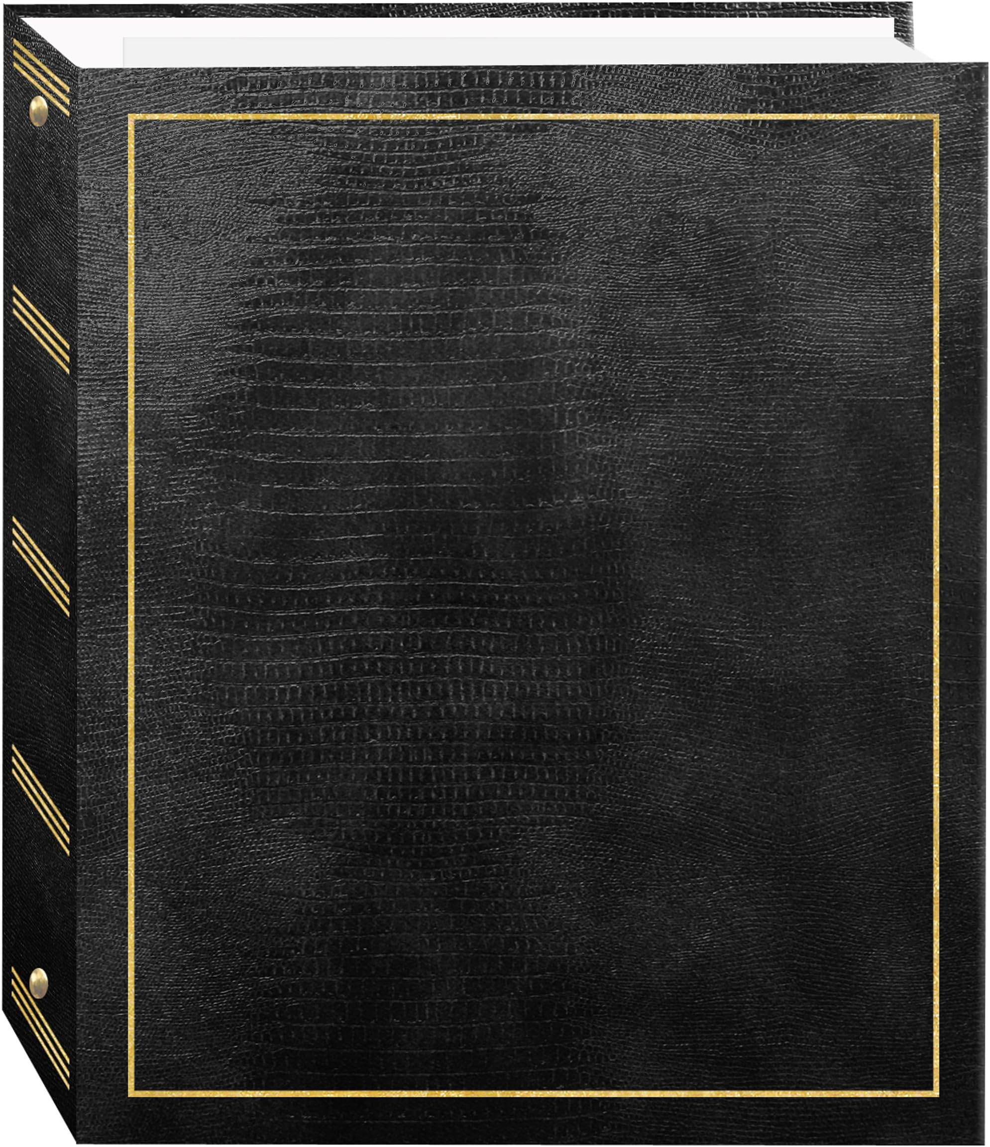 Pioneer Photo Albums Magnetic Self-Stick 3-Ring 100 Pages (50 Sheets), Black