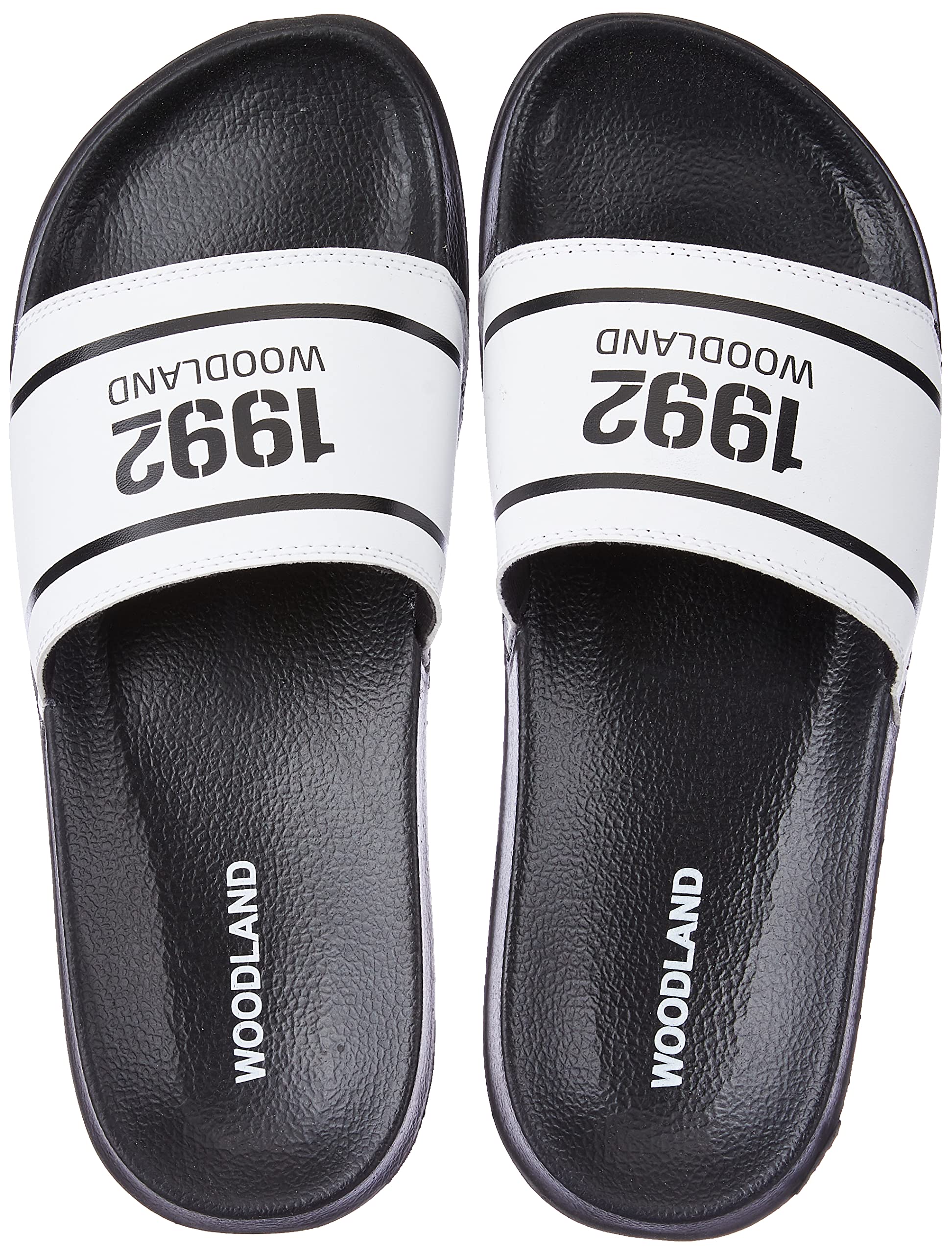 Woodland Mens Black/White Slide Sandal-6 UK (40 EU) (FF 4086021) (B0BQX3F84L) Amazon Price History, Amazon Price Tracker