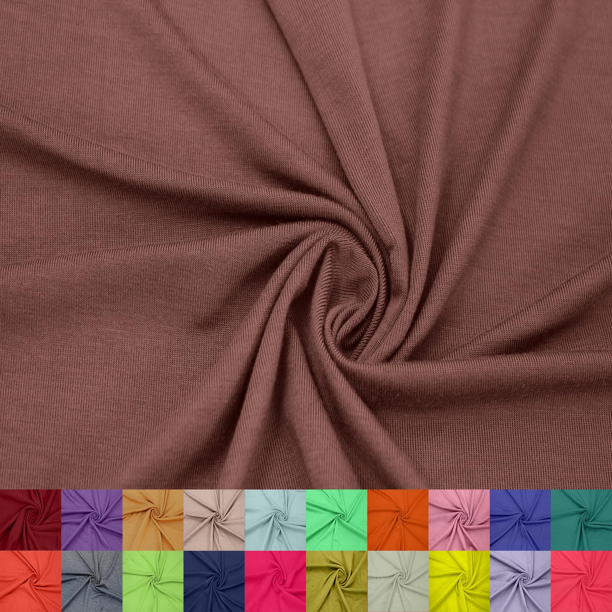 60" Wide Rayon Spandex Jersey Knit Fabric by The Yard - 4-Way Stretch, 200GSM, Medium Weight -Soft & Breathable - Apparel, Accessories, Maternity & Decorations — view 23