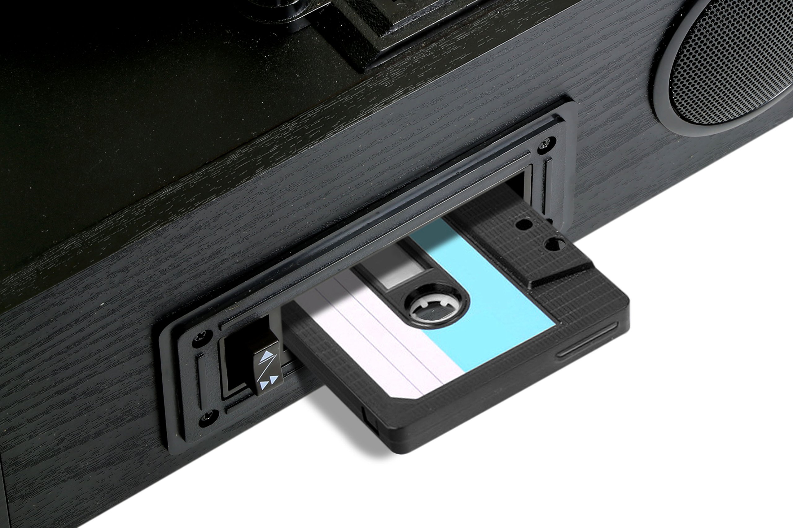 Technaxx Bluetooth 2.0 Tocadiscos de Vinilo y Convertidor de Cassette TX-22+ con Reproductor de Cassette Incorporado y Altavoces Estéreo – Archivos de Música MP3/WMA, 3 Velocidades, Enchufe aux-in