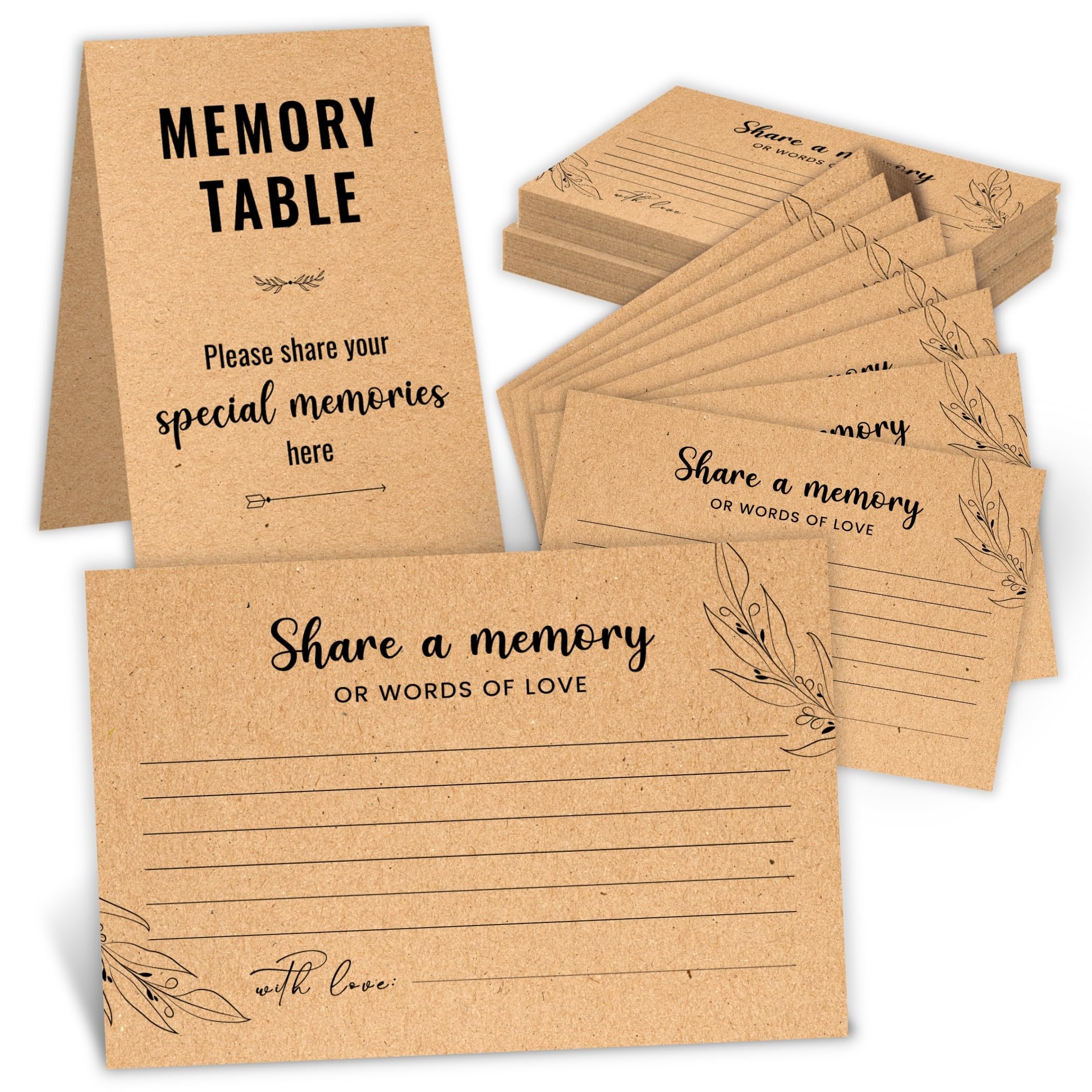 Share A Memory Card For Celebration Of Life Decorations Ideas - 50 Pcs For Funeral Memorial Cards, Memory Cards Keepsake For Graduation, Wedding, Party, Funeral Decorations