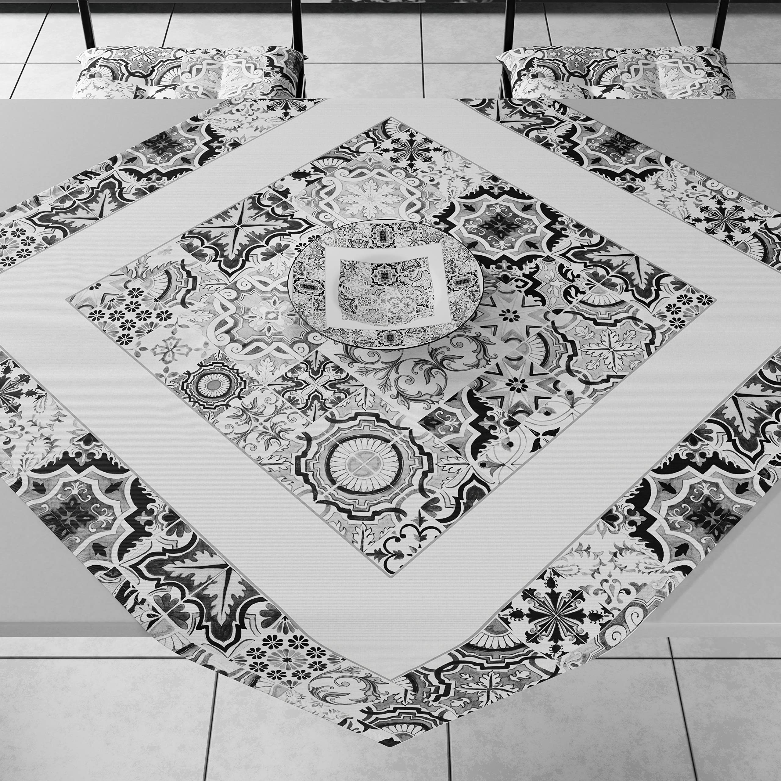 PETTI Artigiani Italiani, Kitchen Textile Accessories, Modern Microfibre Centerpiece, 90 x 90 cm - Image 2